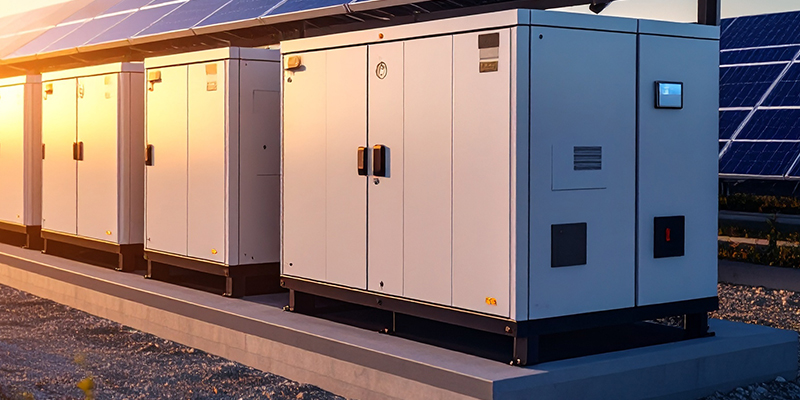 Solar panels on the battery