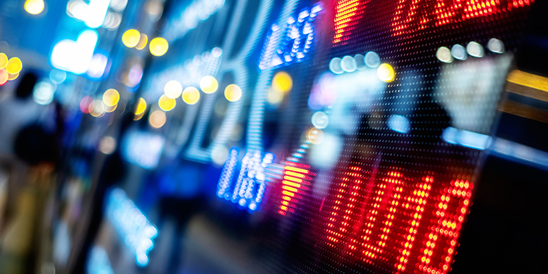 Stock Market Growth On Screen