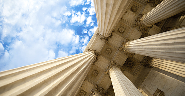Upward shot of Supreme Court of the United States