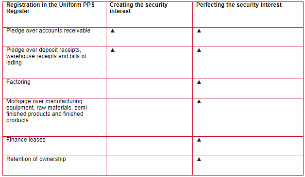 2021038 the table of the legal effect of registration in the Uniform PPS Register