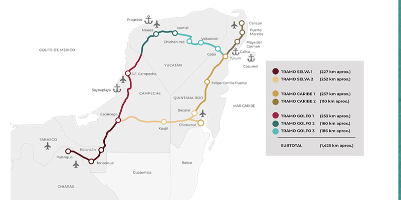 Mexico transportation map