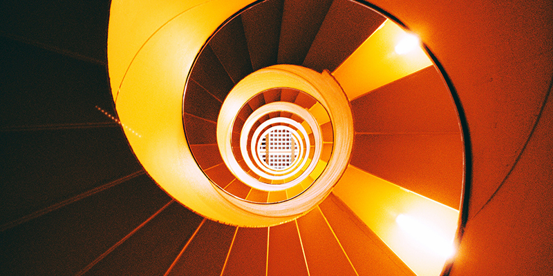 Abstract golden spiral artwork