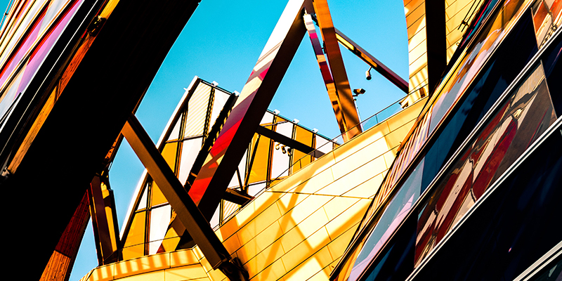 Colorful abstract building